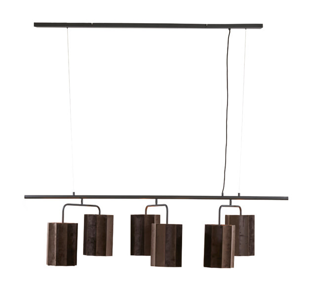 Light & Living Hanglamp 'Edisa' 6-Lamps, kleur Donkerbruin