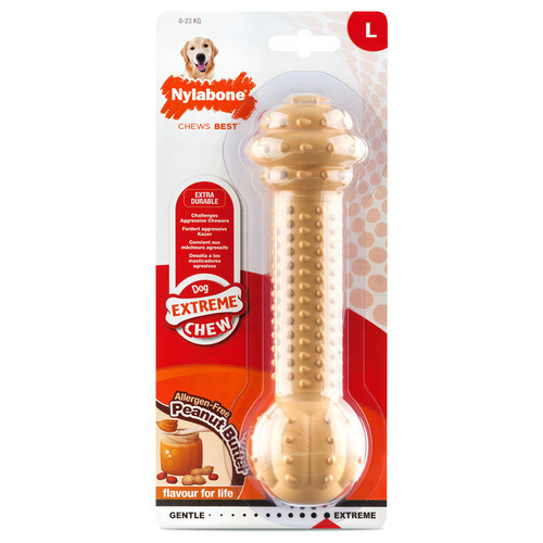 Nylabone Dura Chew Power Peanut Butter - Hondenspeelgoed L