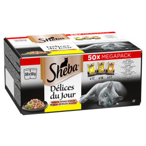 Sheba Délices du Jour Gevogelte Selectie in saus (50g) 18 x 50 g