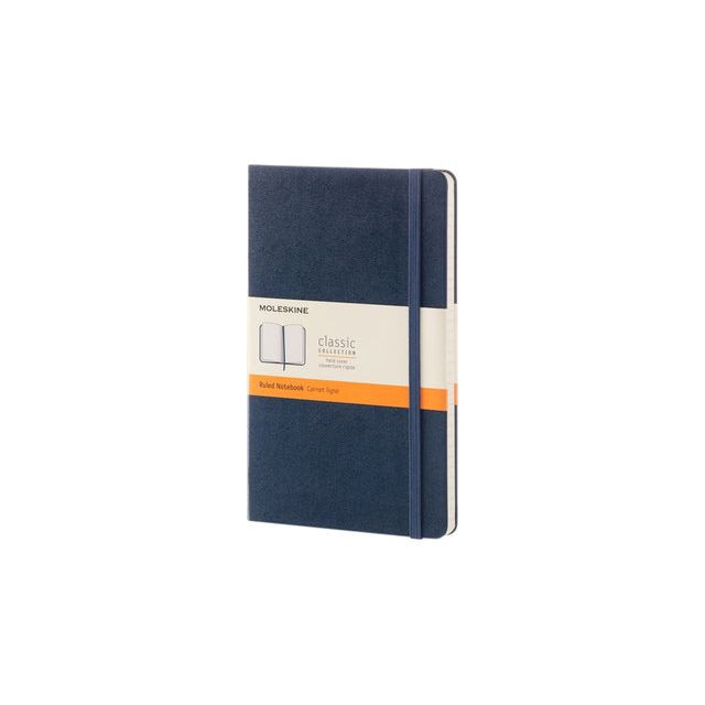 Notitieboek Moleskine large 210X130mm lijn saffierblauw | 6 stuks