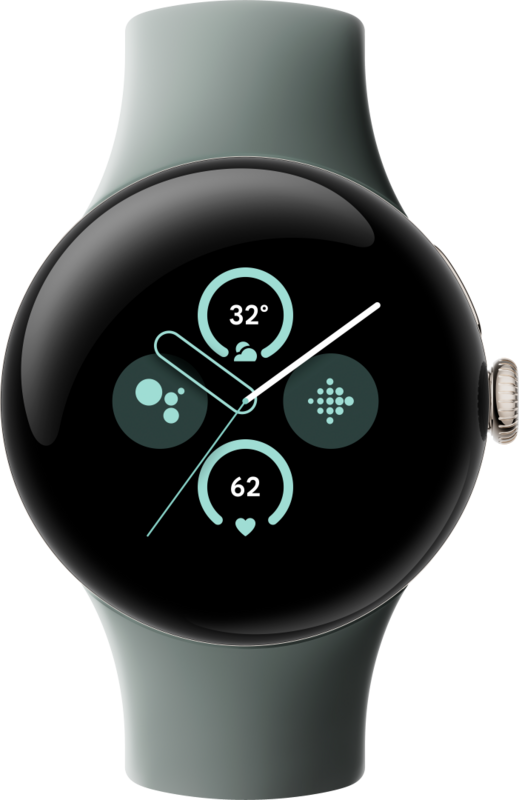 Google Pixel Watch 2 Goud/Groen