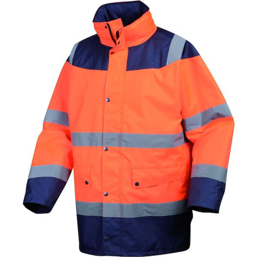 Opsial parka met hoge zichtbaarheid oranje/marineblauw maat 4XL