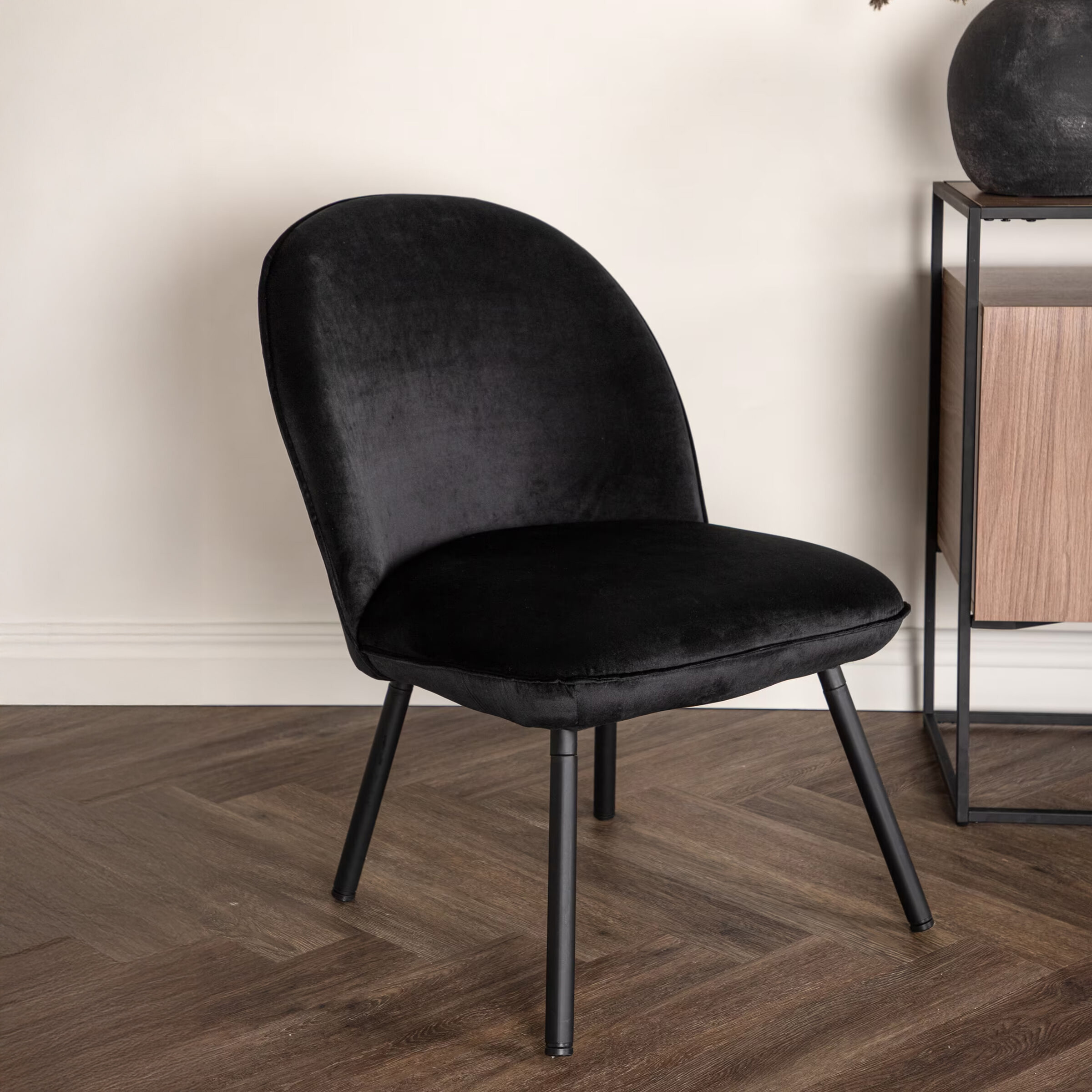 Nohr Fauteuil Austina Velvet - Zwart