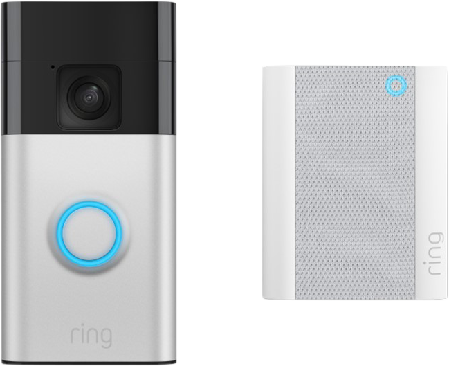 Ring Battery Video Doorbell Nikkel + Chime