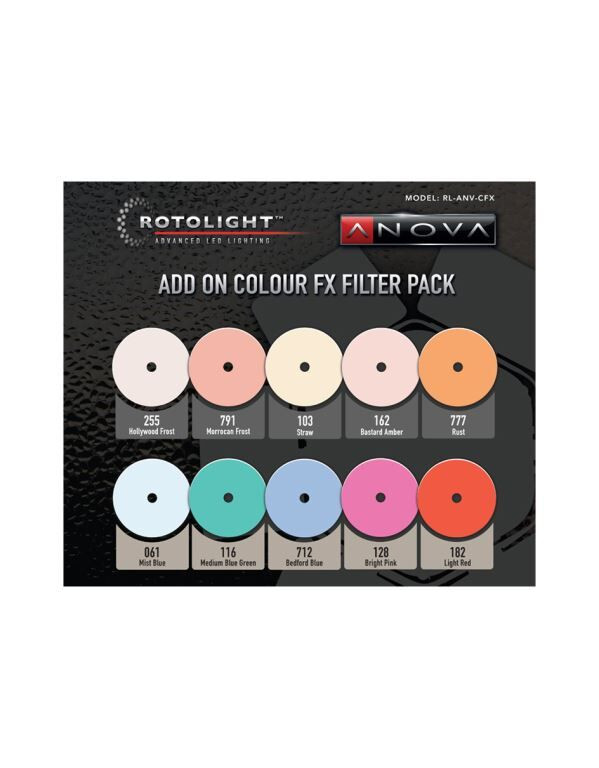 Rotolight 10 Piece Add on Colour FX Pack for Rotolight ANOVA V1, V2 and PRO LED Lights