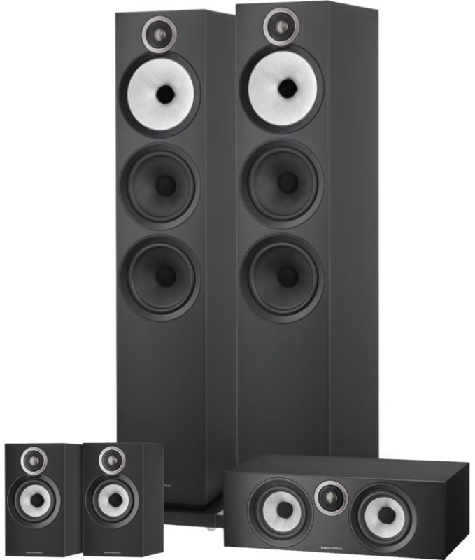 Bowers & Wilkins HTM6 S3 + 603 S3 (per paar) + 607 S3 (per paar) Zwart