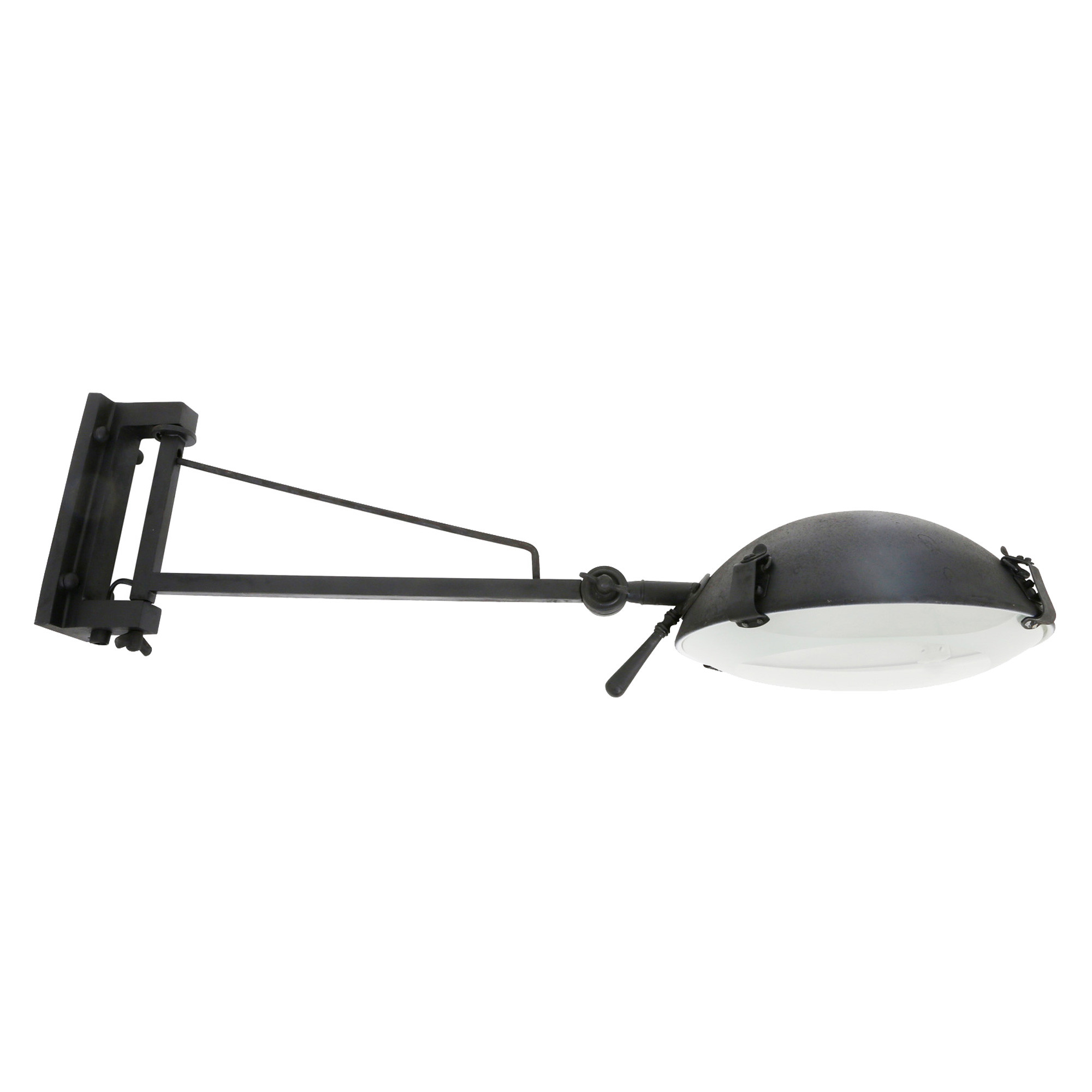 Wandlamp Gisborne Antiek Zwart