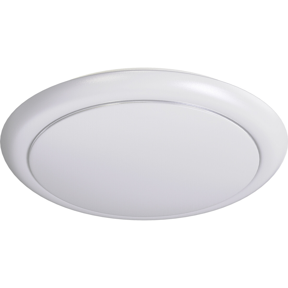 LED Plafondlamp - Aigi Ala - Opbouw Rond 12W - Helder/Koud Wit 6500K - Mat Wit - Aluminium