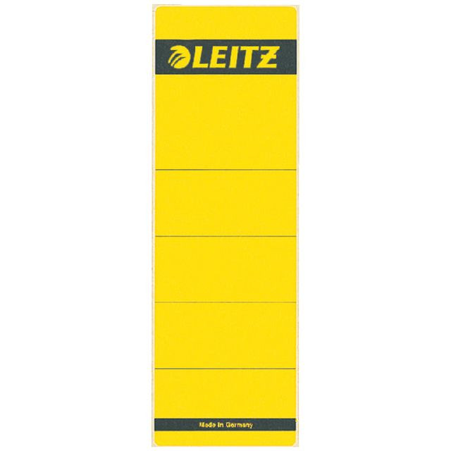 Rugetiket Leitz breed/kort 62x192mm zelfklevend geel | 10 stuks