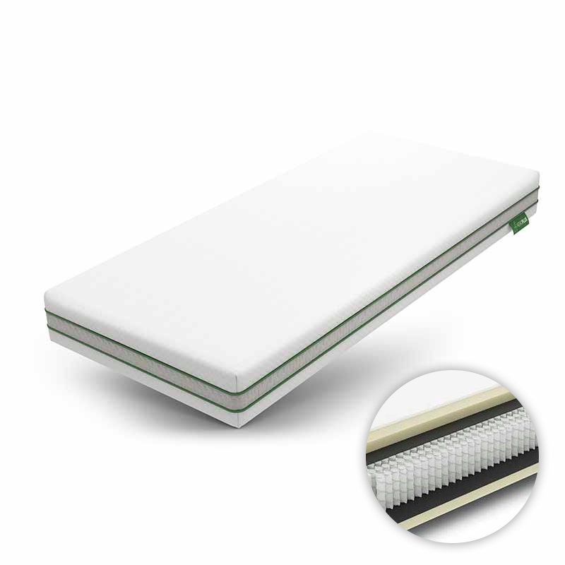 Matras Greenline Deluxe - Micropocketvering - 90x200 cm met Pocketvering Kern - Van Aeroplus - Comfort: Medium - Dekbed-Discounter.nl