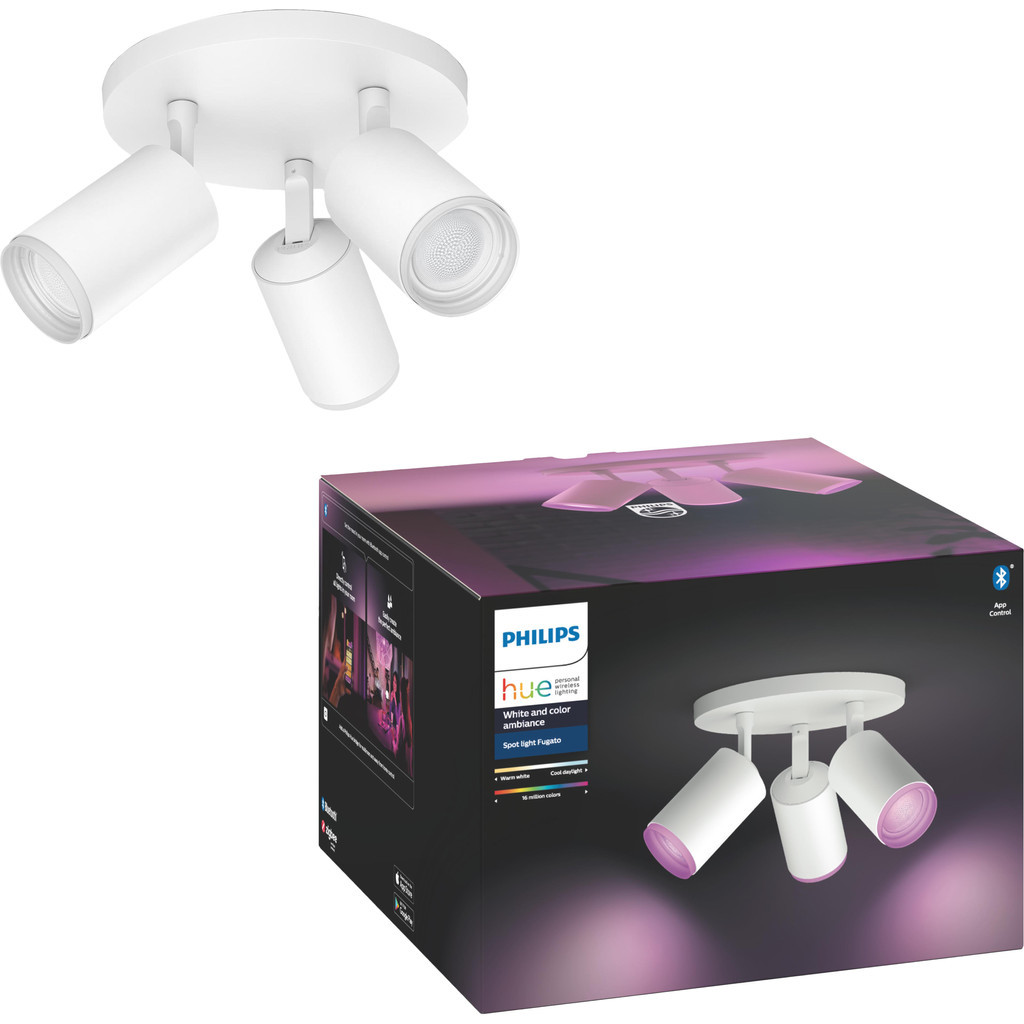 Philips Hue Fugato 3-Spot White & Colour wit