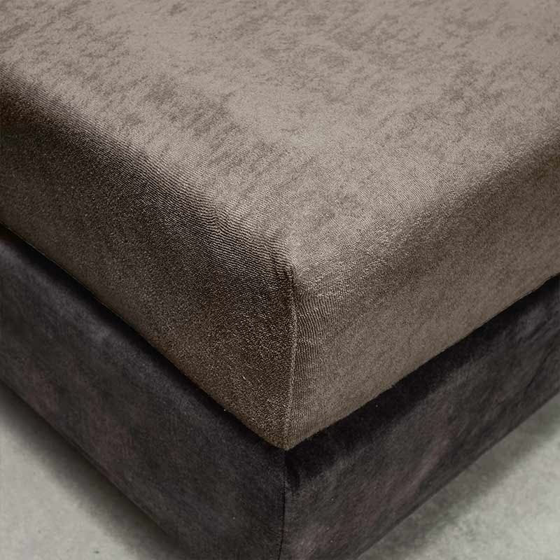 Hoeslaken Badstof - Taupe - 180x200 cm - Taupe - Fresh and Co - Dekbed-Discounter.nl