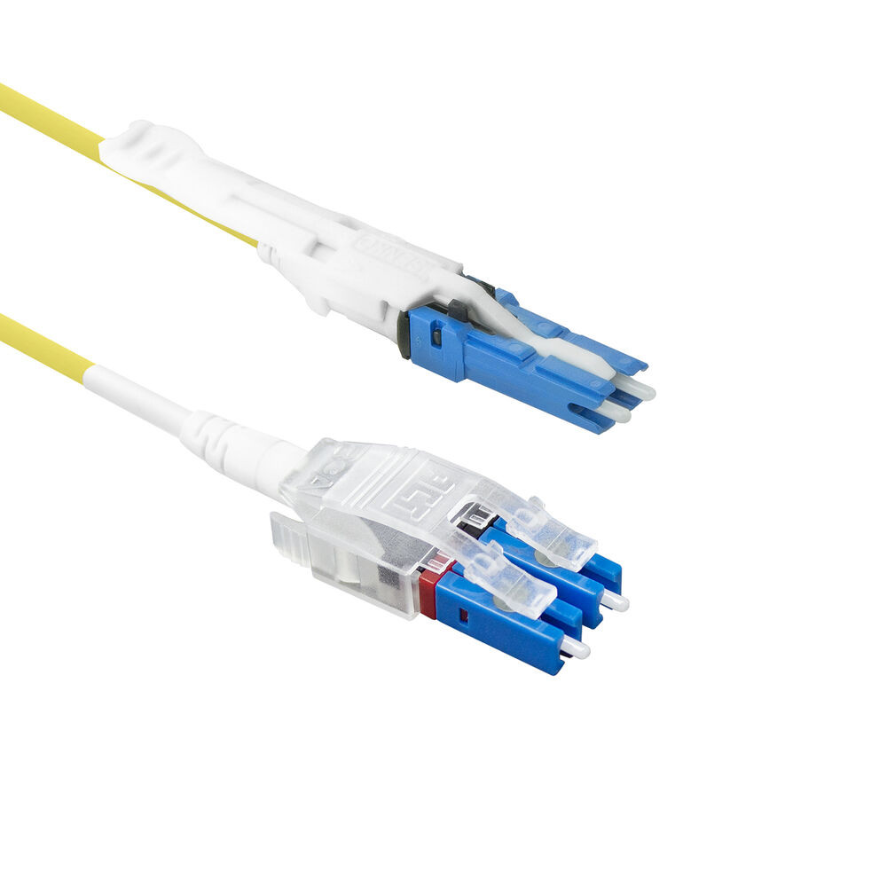 ACT RL1101 Glasvezel Patchkabel | Singlemode 9/125 OS2 Polarity Twist uniboot duplex | CS - LC connectoren | 1 meter