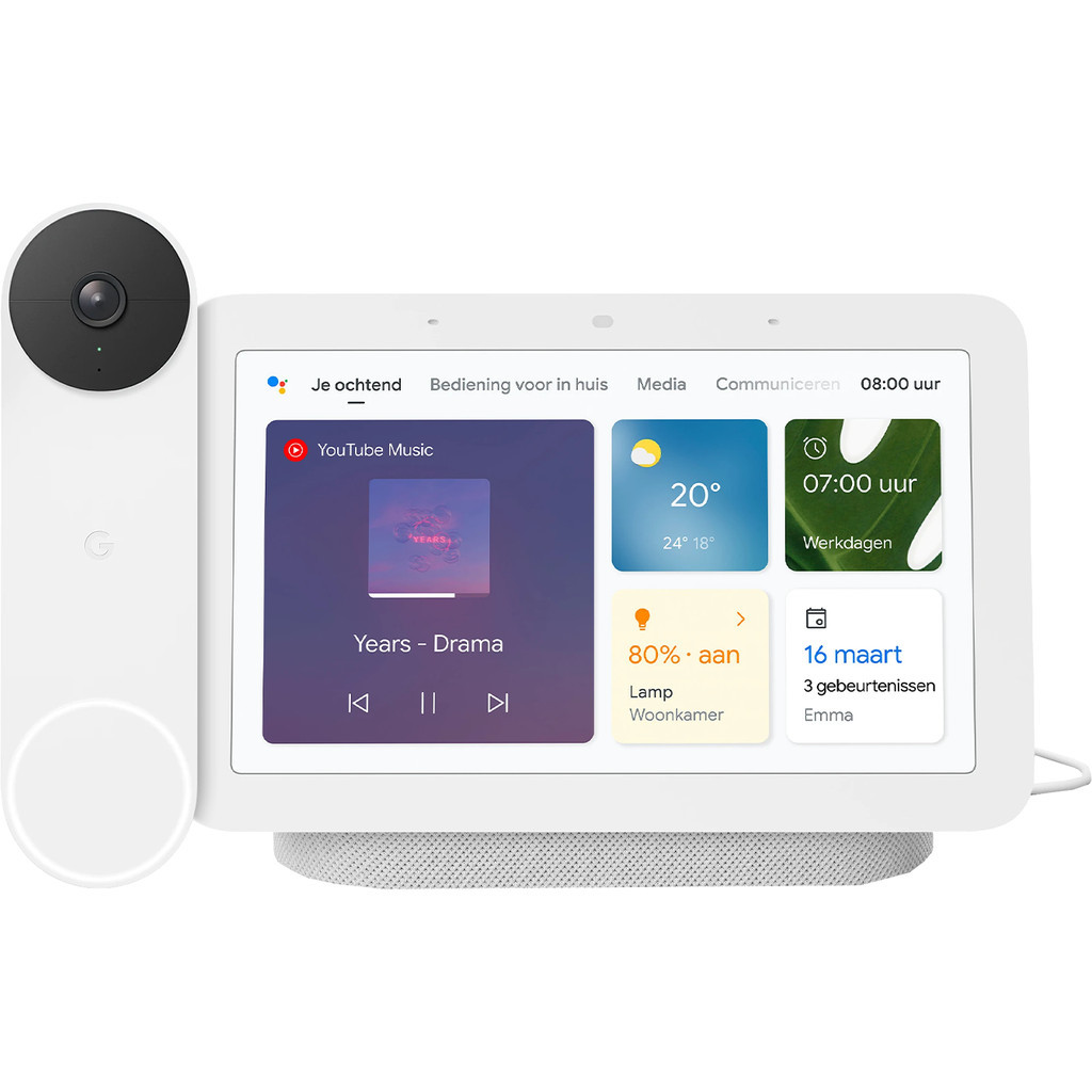 Google Nest Doorbell + Google Nest Hub 2 Chalk