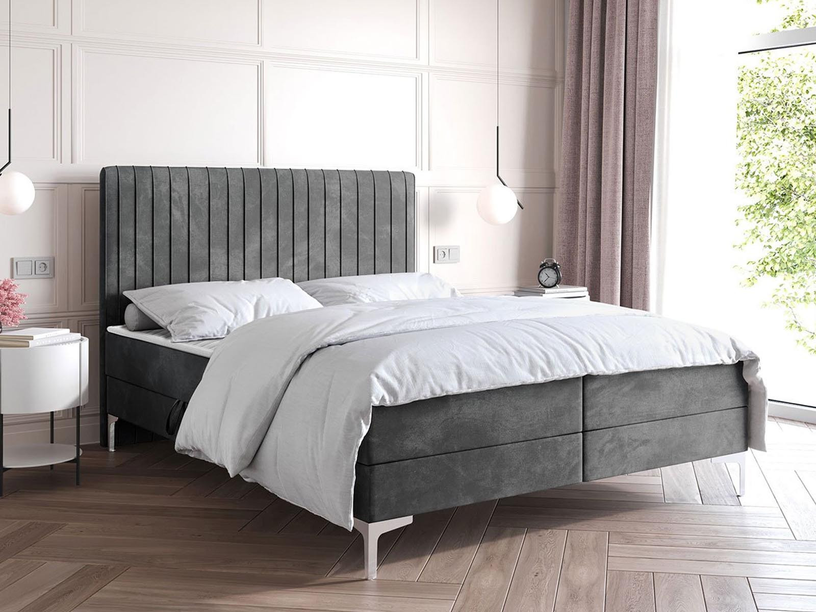 Boxspring PRIMUS 180x200 cm grijs