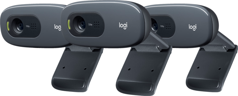 Logitech C270 HD-Webcam Triple Pack