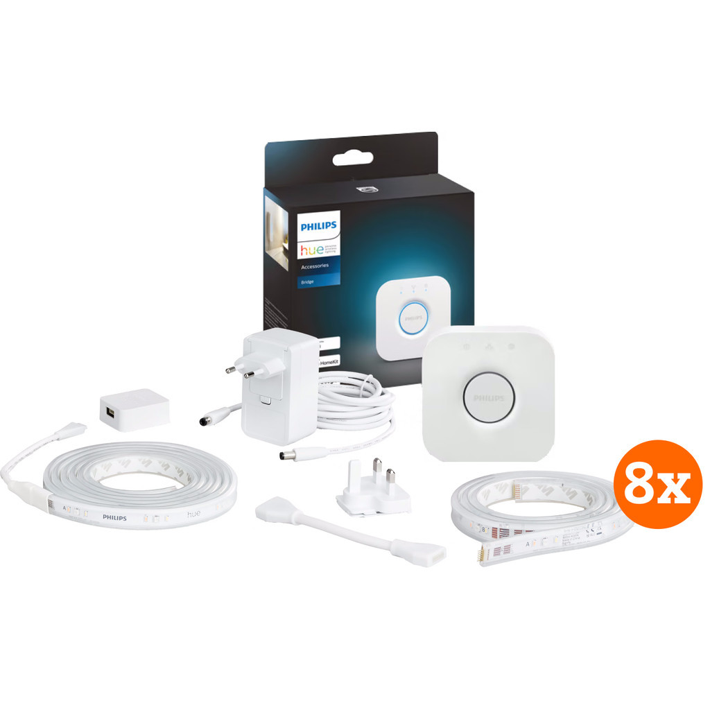 Philips Hue Lightstrip Plus White & Color 8m basisset + Bridge