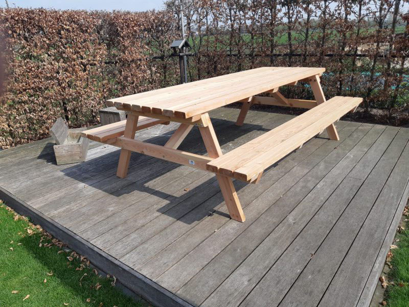 Douglas picknicktafel klein | Duurzaam Douglas hout 180 cm Gemonteerd