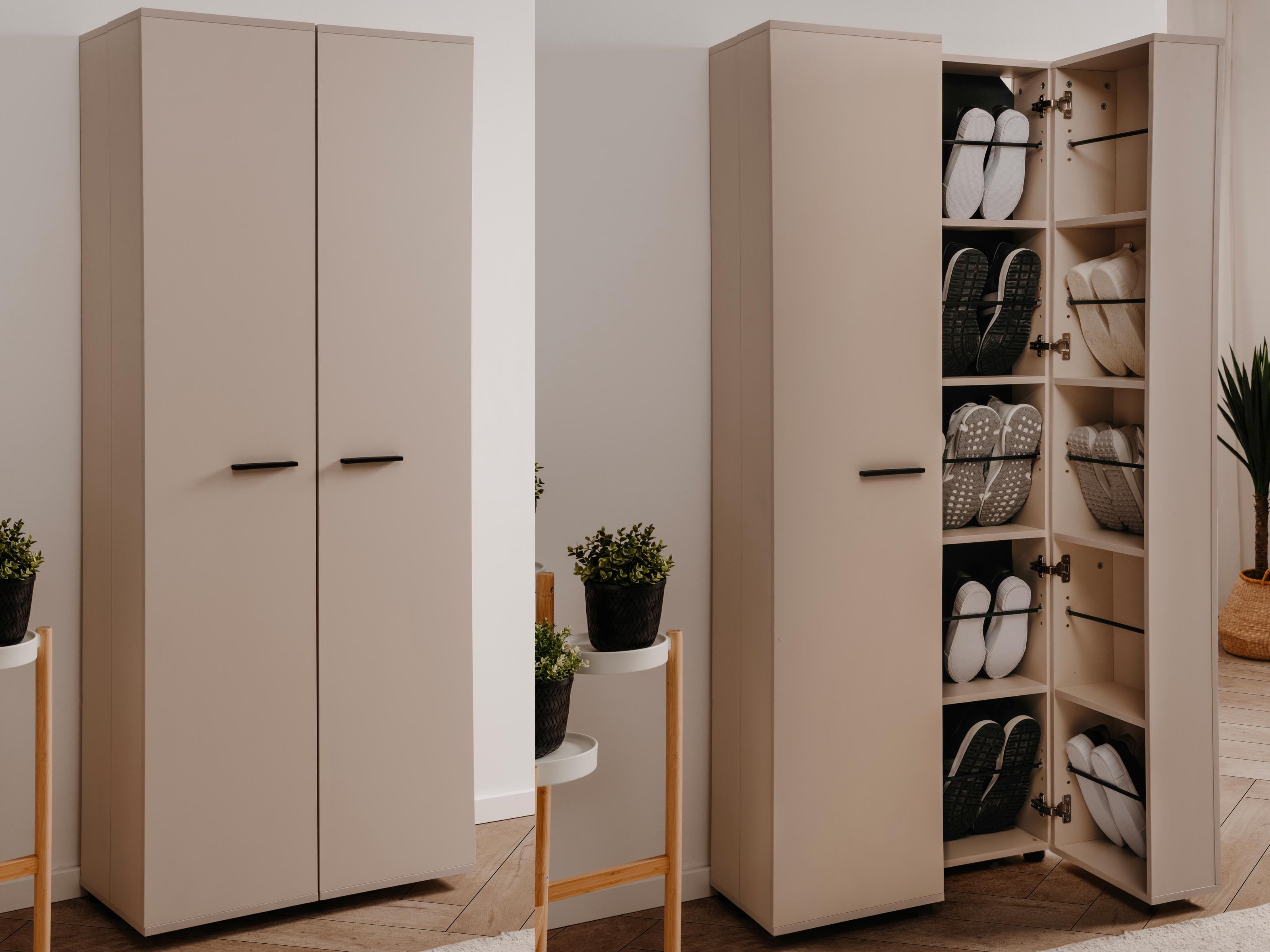 Schoenenkast LUGOCHA 2 deuren beige