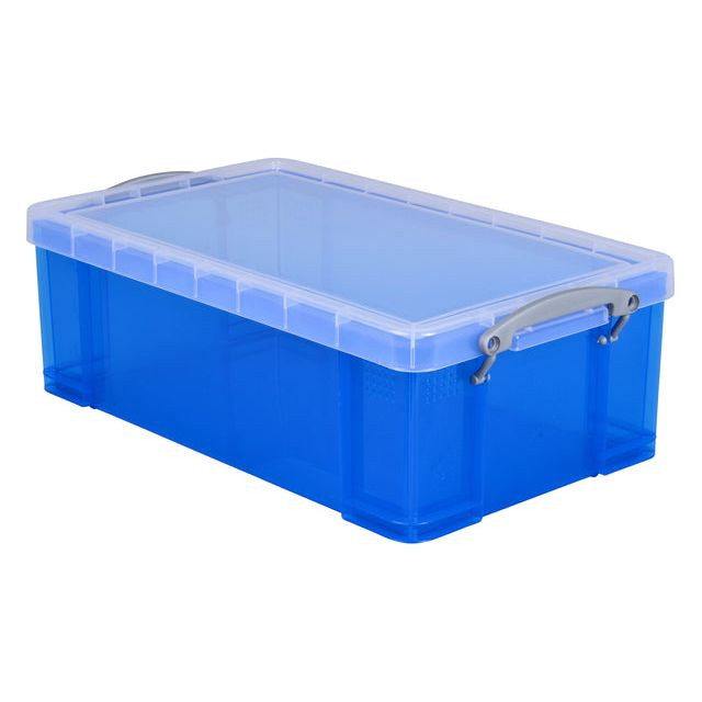 Opbergbox Really Useful 12 liter 465x270x150 mm transparant blauw