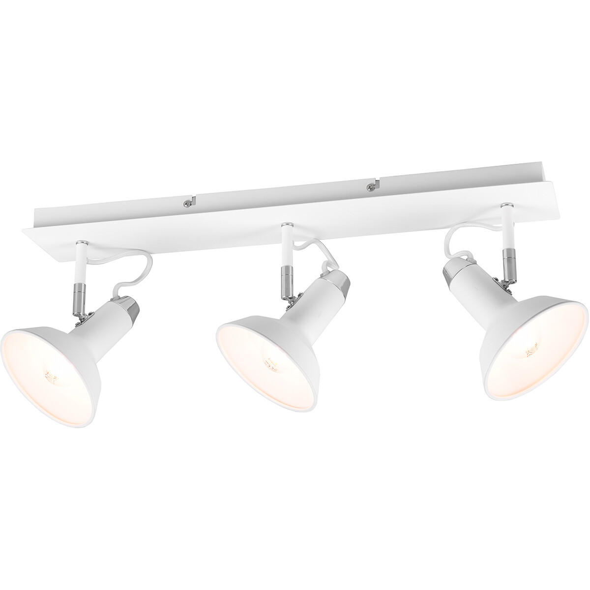 LED Plafondspot - Trion Rollo - E14 Fitting - 3-lichts - Rechthoek - Mat Wit - Aluminium