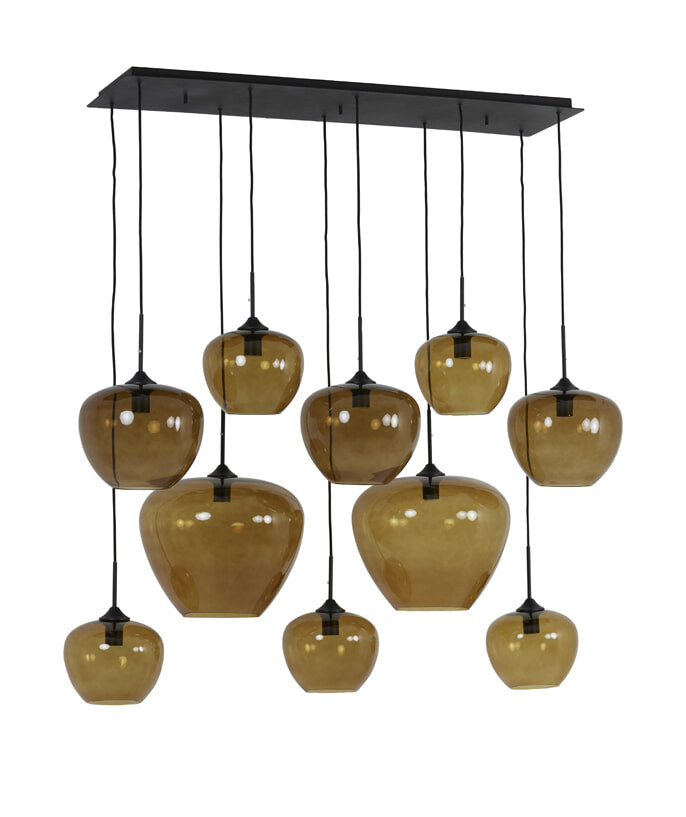 Light & Living Hanglamp 'Mayson' 10-Lamps, kleur Bruin