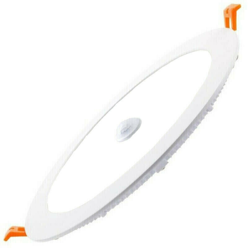 LED Downlight Slim - Facto Dury - PIR Bewegingssensor 360° + Dag en Nacht Sensor - 20W - Helder/Koud Wit 5700K - Inbouw - Rond - Mat Wit - OSRAM LEDs