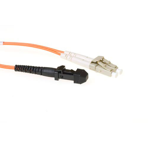 ACT RL9101 Glasvezel Patchkabel Duplex | MTRJ en LC connectoren | LSZH | Multimode | 62.5/125 | OM1 | 1 meter