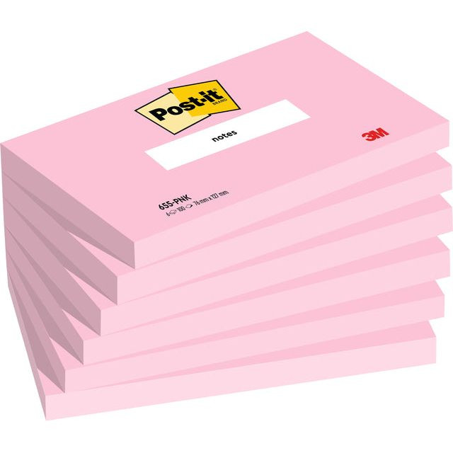 Memoblok 3M Post-it 655 76X127mm PNK