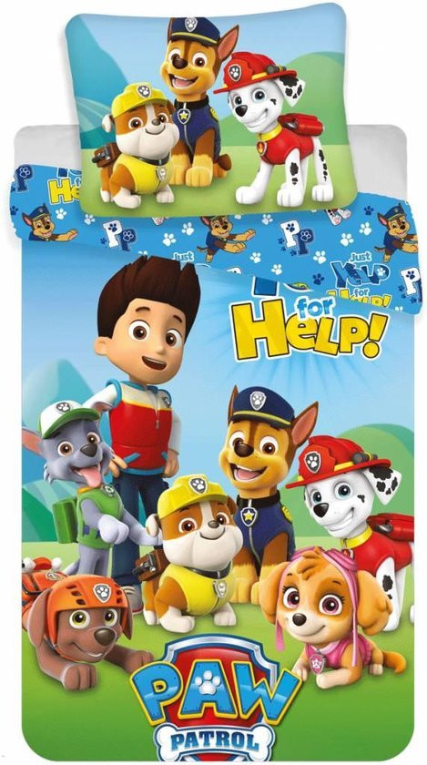 PAW Patrol HELP! - Dekbedovertrek - Eenpersoons - 140 x 200 cm - Multi