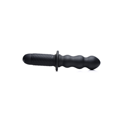 XR Brands The Groove - Silicone Vibrator with Handle - Black