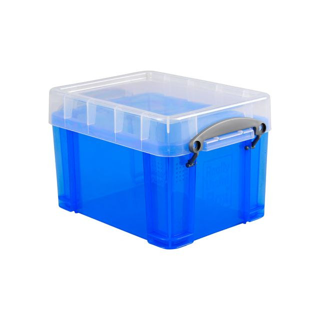 Really Useful Box opbergdoos 3 liter, transparant blauw