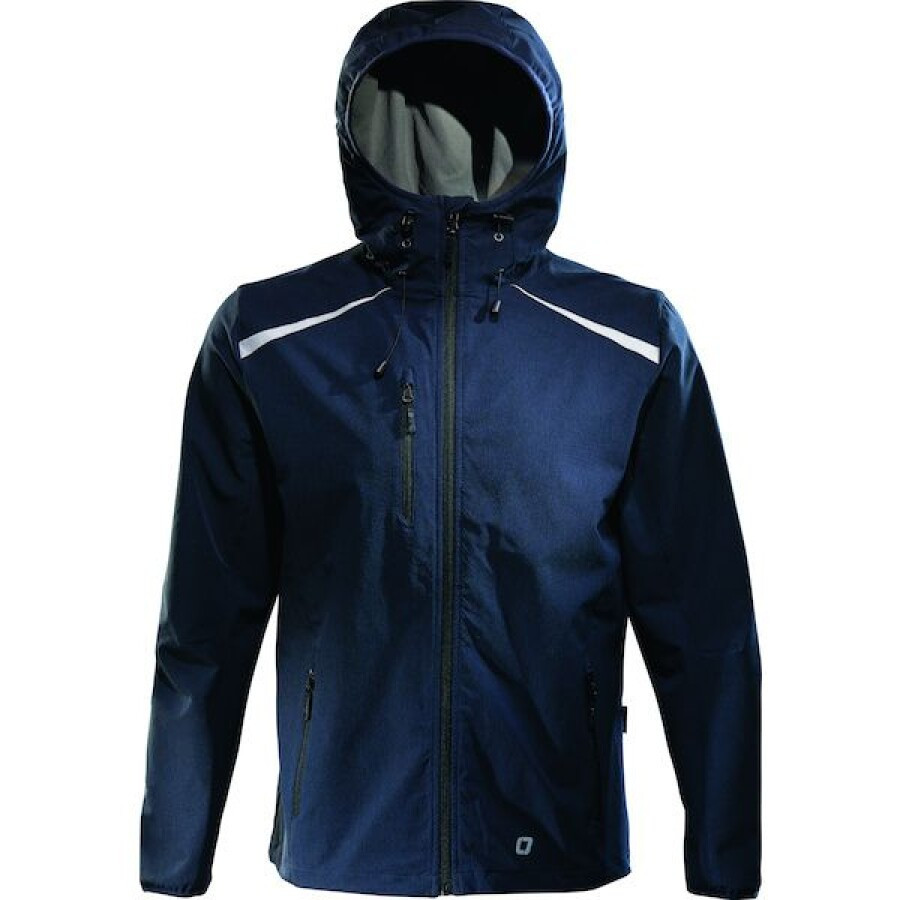 Opsial softshell jas - Clide - waterafstotend - blauw - 3XL