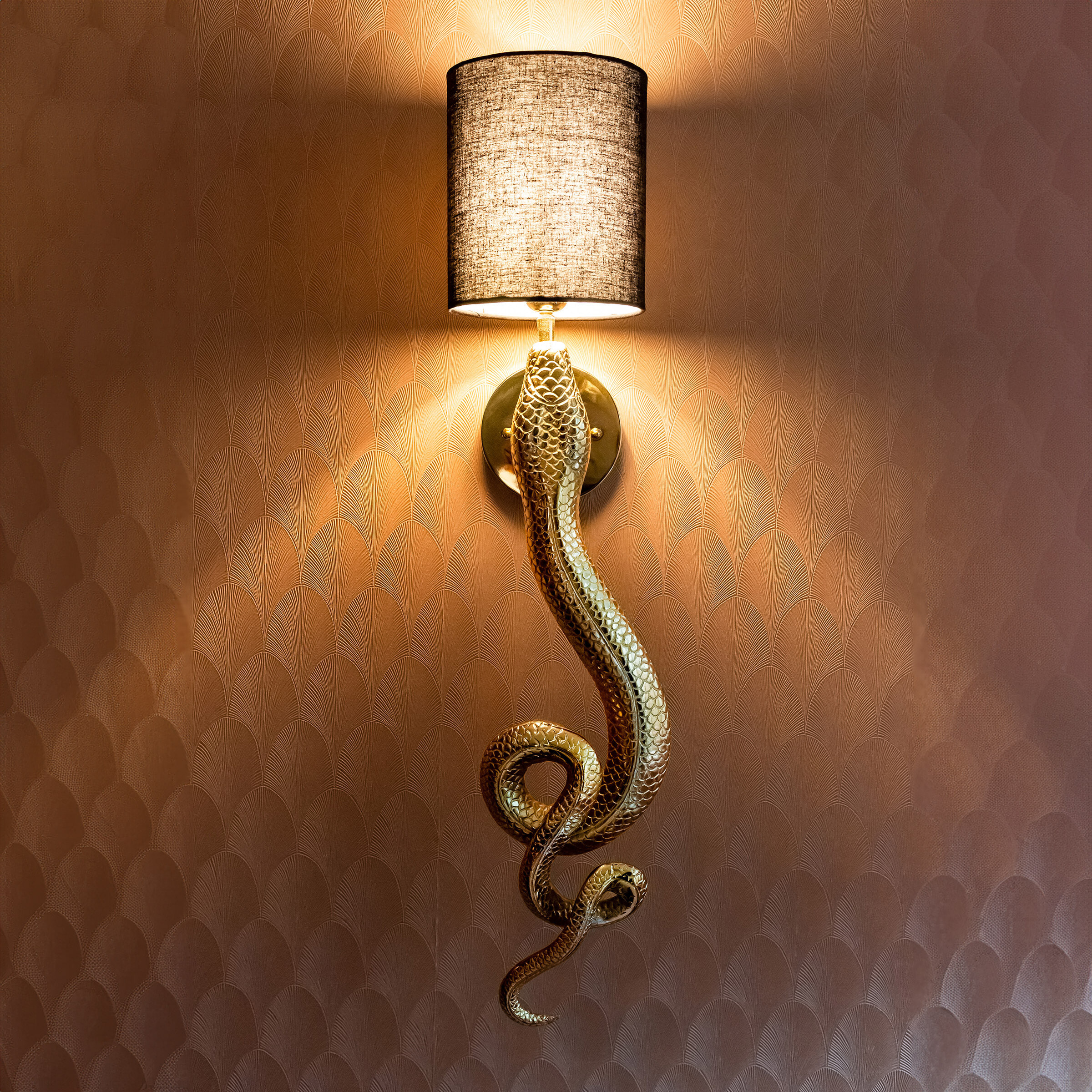 Richmond Wandlamp Daine Snake - Goud