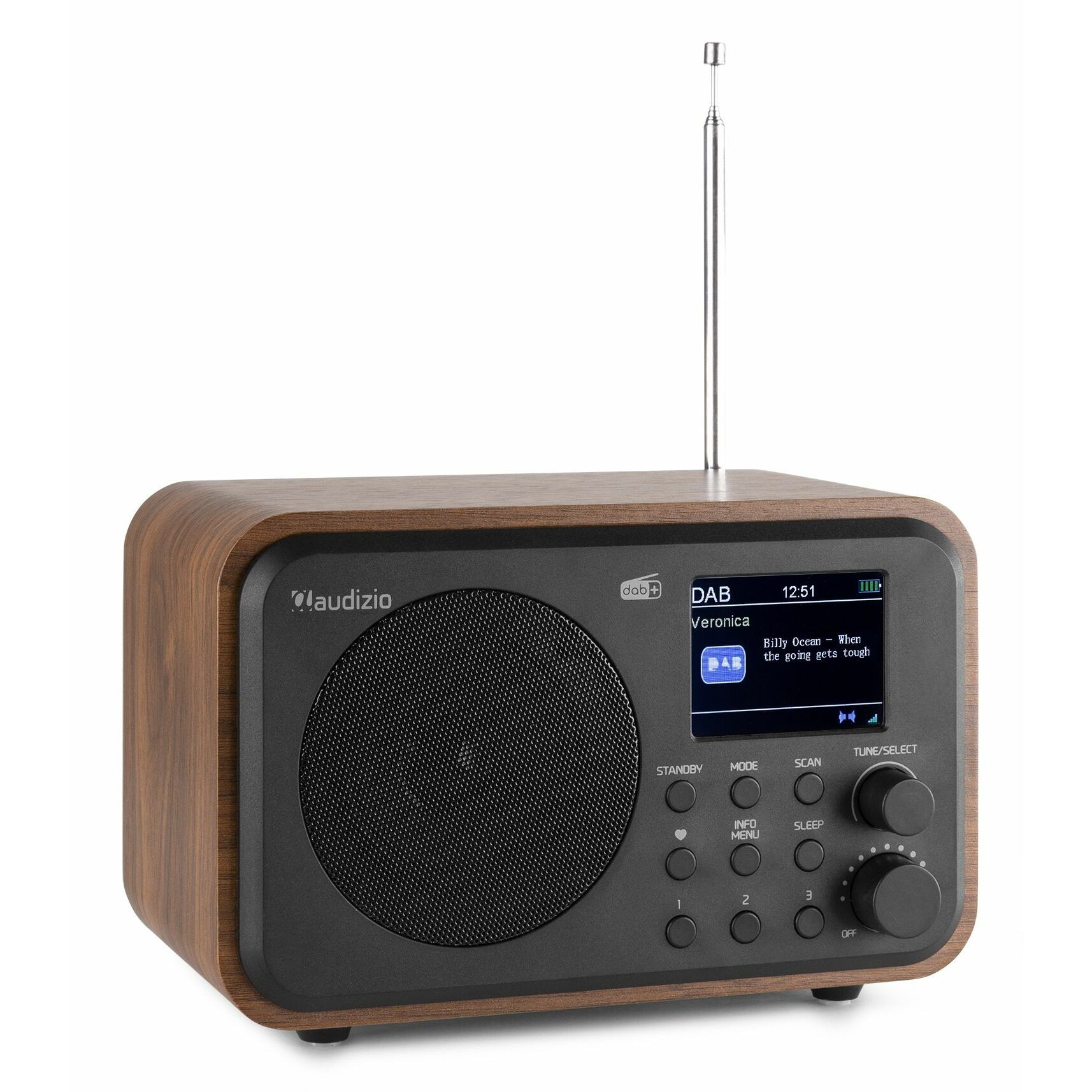 Retourdeal - Audizio Milan draagbare DAB radio met Bluetooth, FM radio