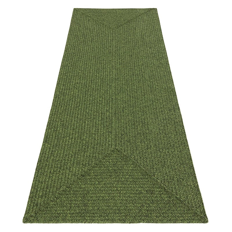 Jute Vloerkleed Braids Groen - NORTHRUGS - 200x290 cm - Rechthoek - Dekbed-Discounter.nl