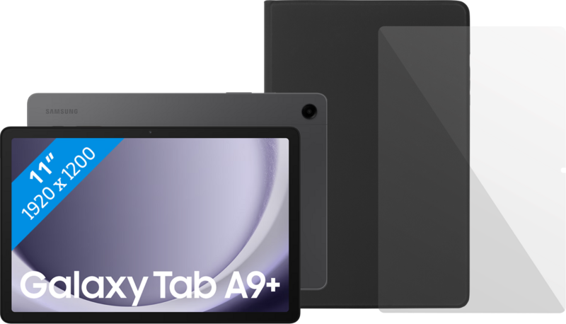 Samsung Galaxy Tab A9 Plus 11 inch 128GB Wifi en 5G Grijs + Beschermpakket