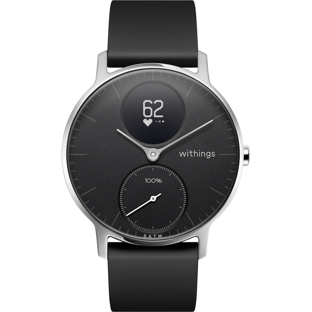 Withings Steel HR Zilver/Zwart 36 mm