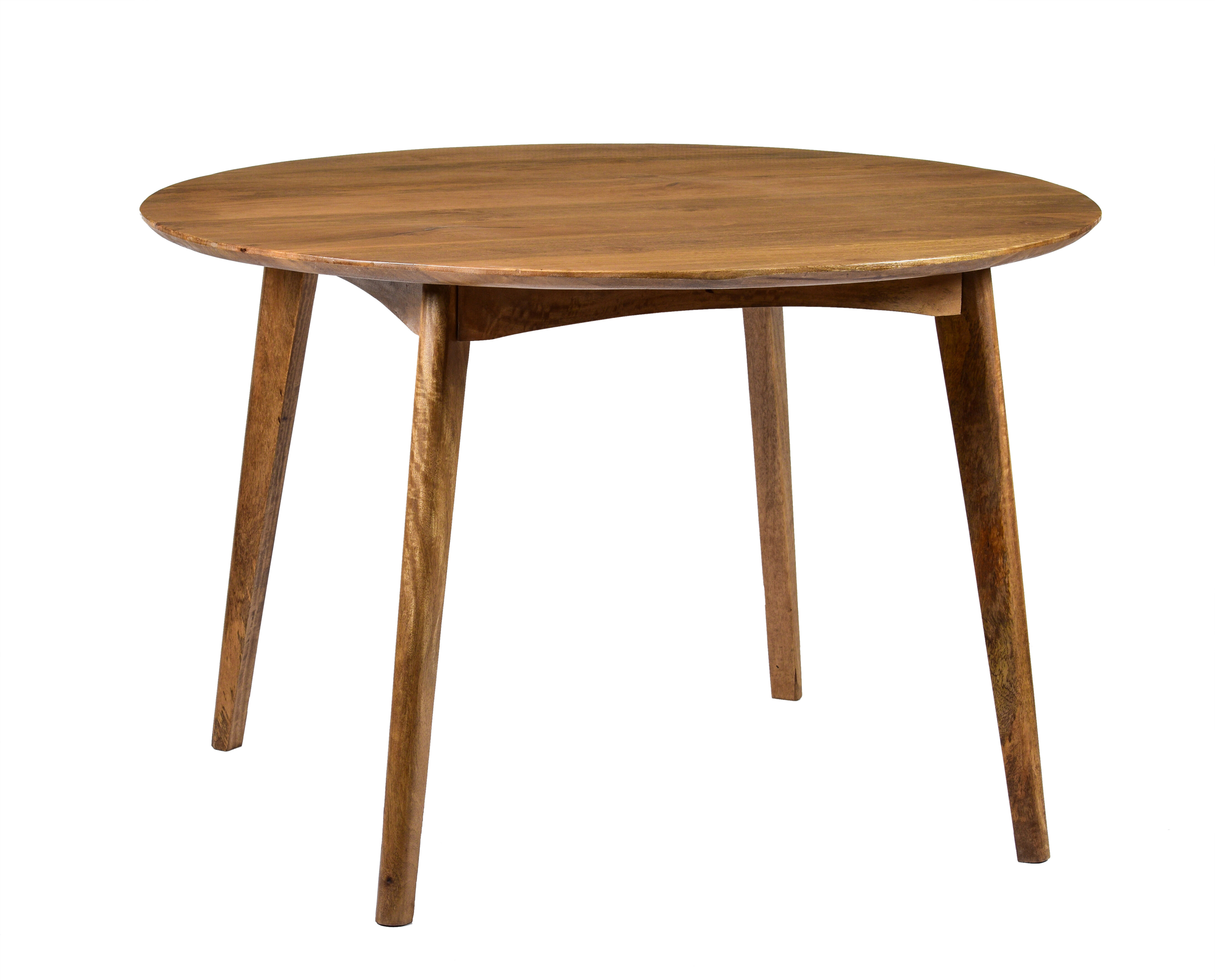 Livingfurn Ronde Eettafel Elias Mangohout, 120cm - Bruin