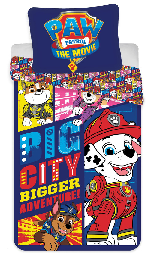 PAW Patrol Dekbedovertrek Big City 2 - 140 x 200 cm - Katoen (60 x 63 cm)