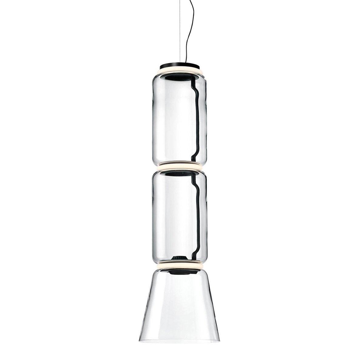 FLOS Noctambule Hanglamp - 2 Low Cylinders & Cone