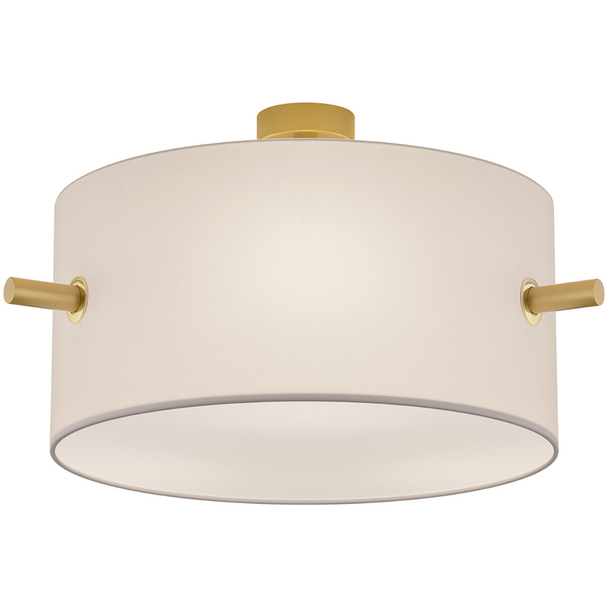 LED Plafondlamp - Plafondverlichting - Trion Coleno - E27 Fitting - Rond - Mat Goud - Aluminium