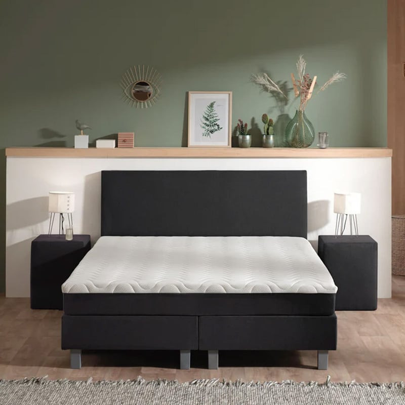 2-Persoons Boxspring Julia Relax - Zwart 180x200 cm - Pocketvering - Inclusief Topper - Dekbed-Discounter.nl