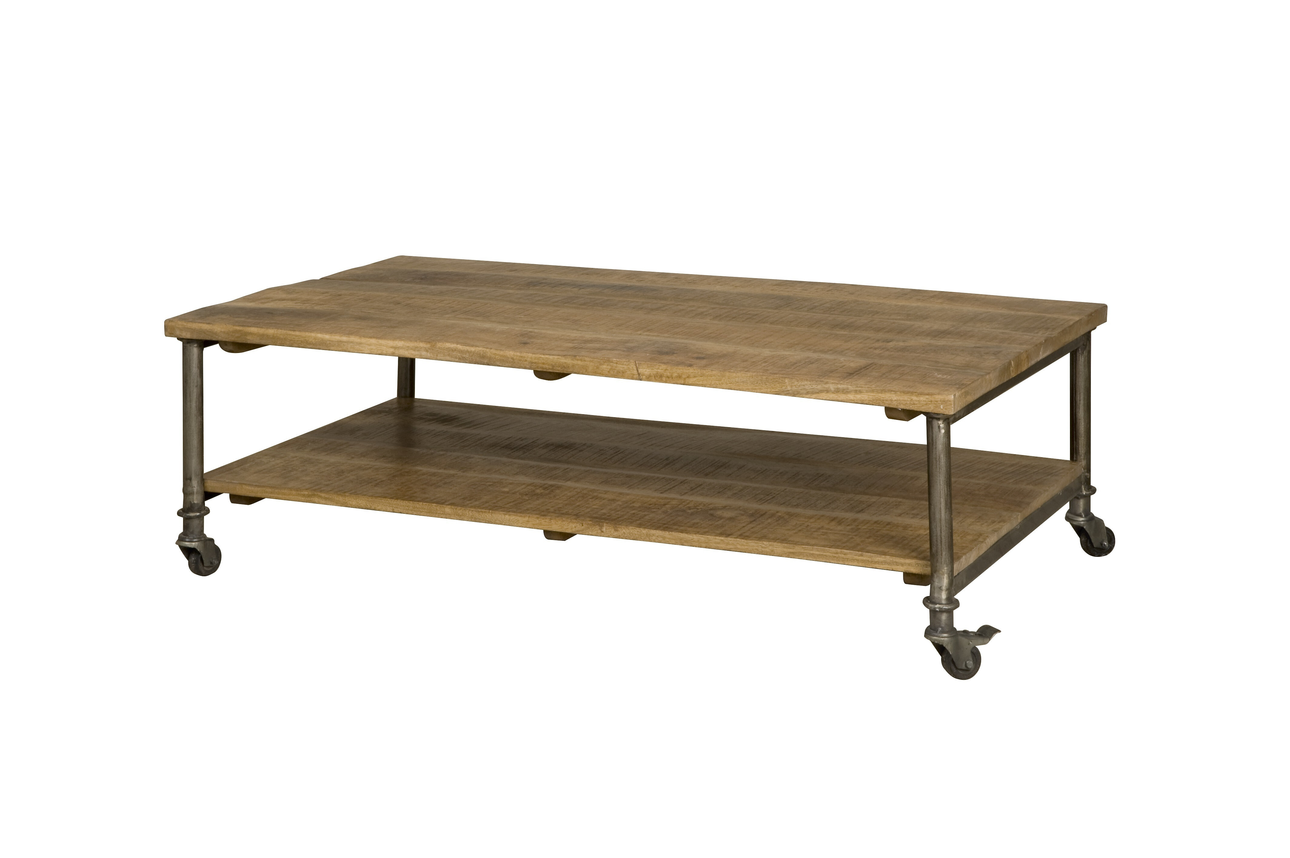 RENEW Salontafel Callum met wielen 125 x 70cm - Metaal