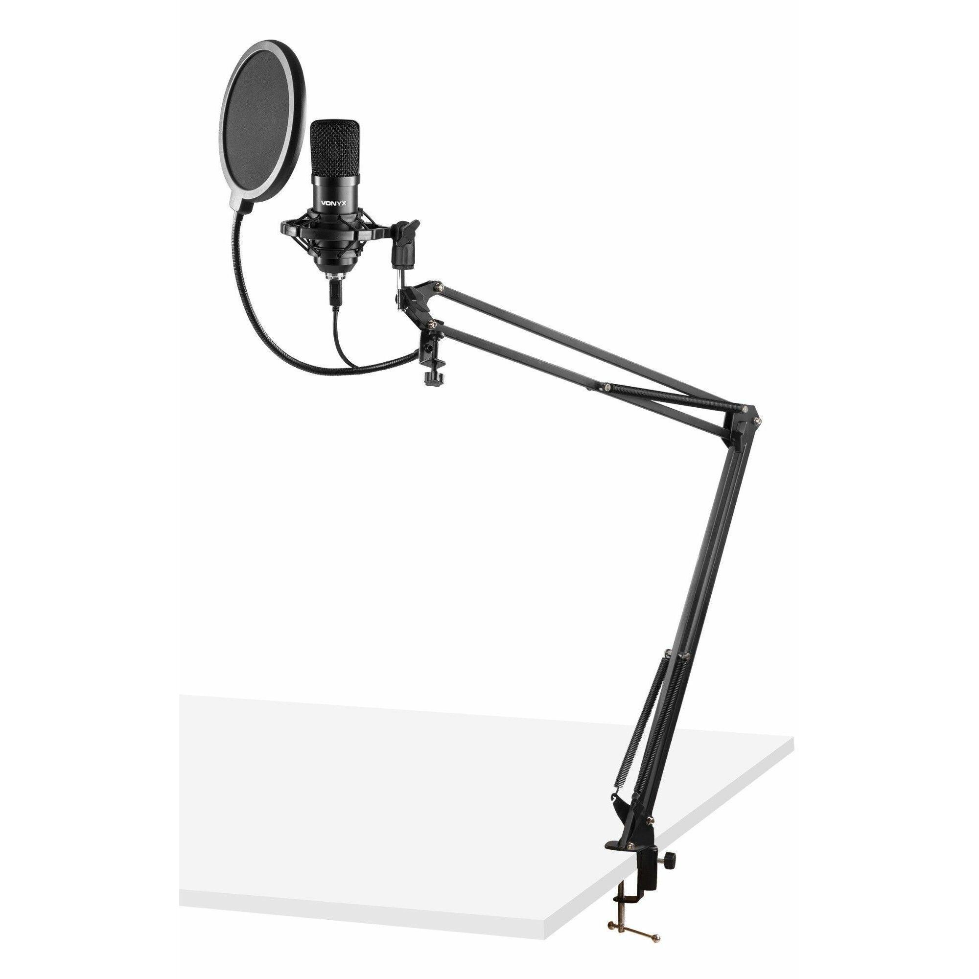 Vonyx CMS300B USB Studio microfoon met verstelbare arm - Zwart