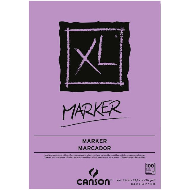 Tekenblok Canson XL Marker A4 70gram 100vel | 5 stuks