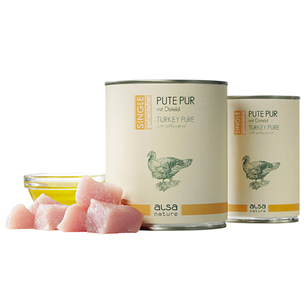 alsa-nature SINGLE Kalkoen puur, 400 g, Aantal: 6 x 400 g