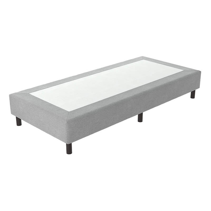 Verende Hotelboxspring zonder Matras - Grijs 70x200 cm - Bonellvering - Inclusief Topper - Dekbed-Discounter.nl