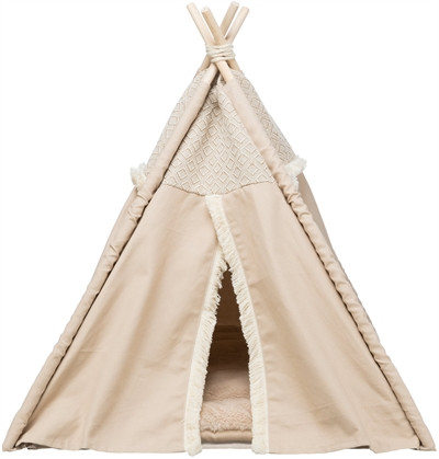 Trixie kattenmand tipi boho beige 55x55x65 cm