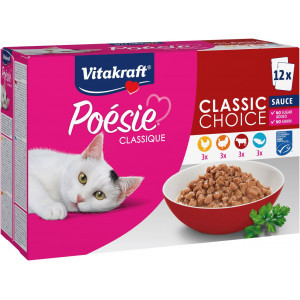 Vitakraft Poésie Classique Classic Choice in saus natvoer kat (12 x 85 g) 3 verpakkingen (36 x 85 g)